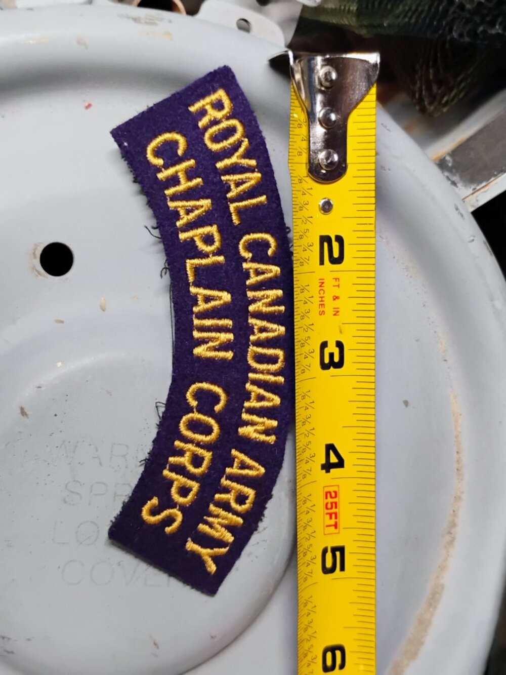Royal Canadian Army Chaplain Corps Insignia Shoulder Tab Title Military Patch